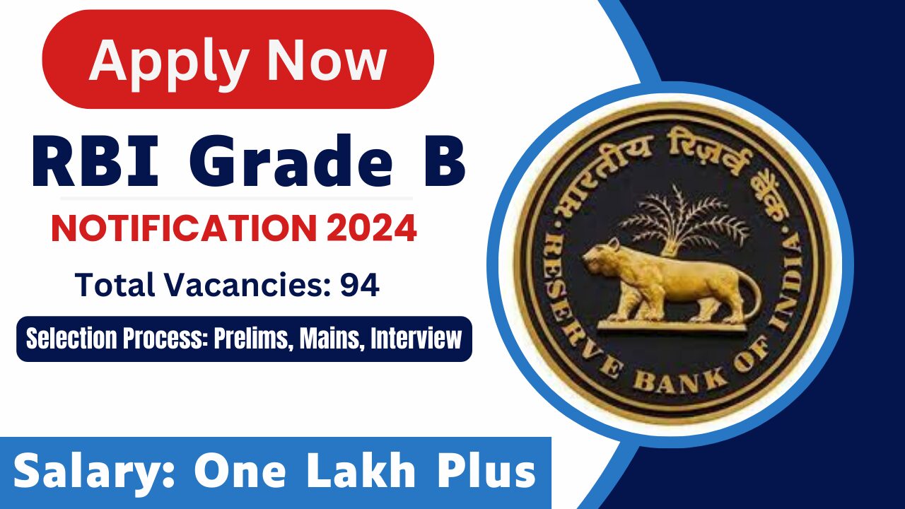 RBI Grade B Notification 2024, RBI Bank Notification, Job Alert, bank jobs, job vacancy, online job,