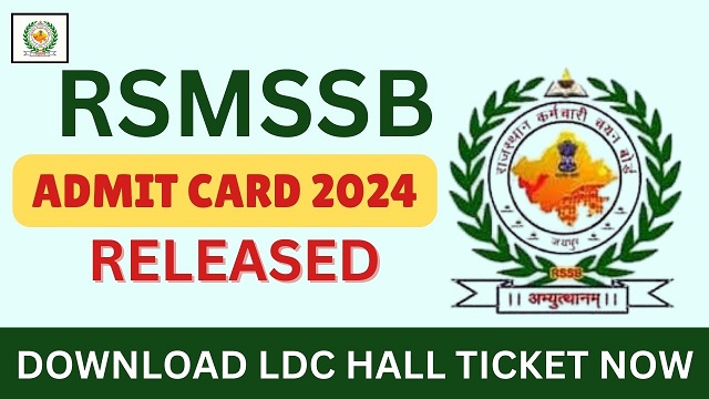 RSMSSB LDC Admit Card 2024