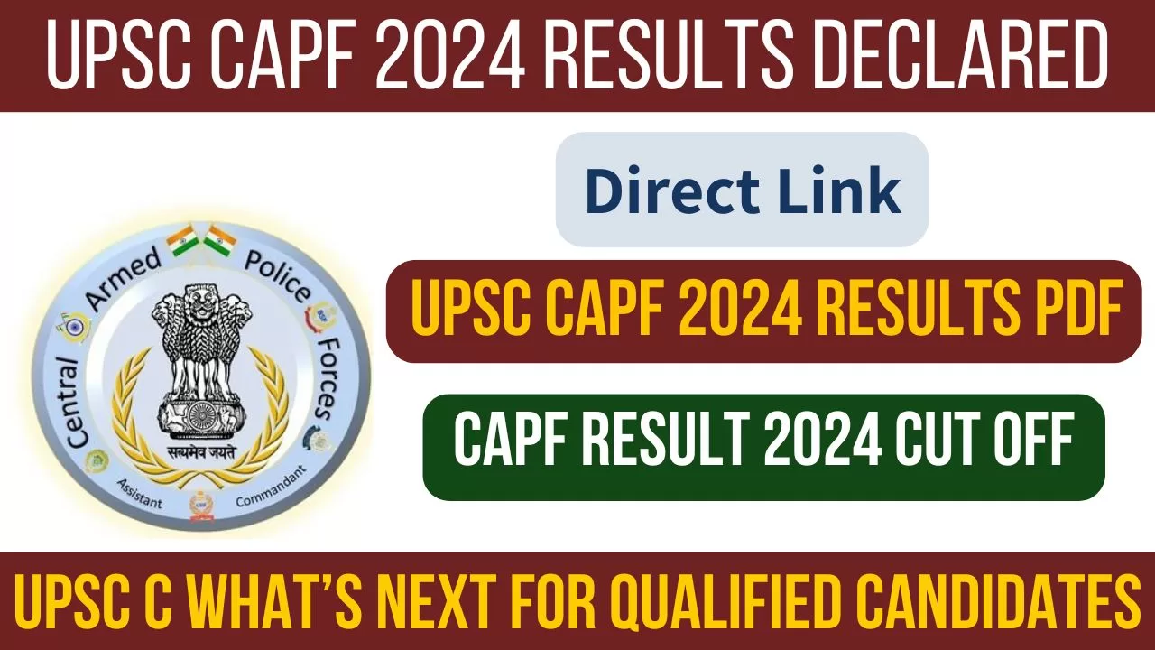 UPSC CAPF 2024 Result