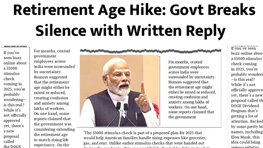 Retirement Age Hike 2025